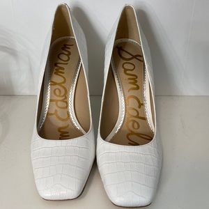 Sam Edelman white Beth 8.5 pumps